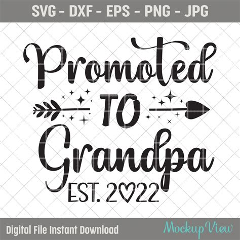 Promoted to Grandpa Est 2022 SVG Pregnancy Announcement 2022 | Etsy