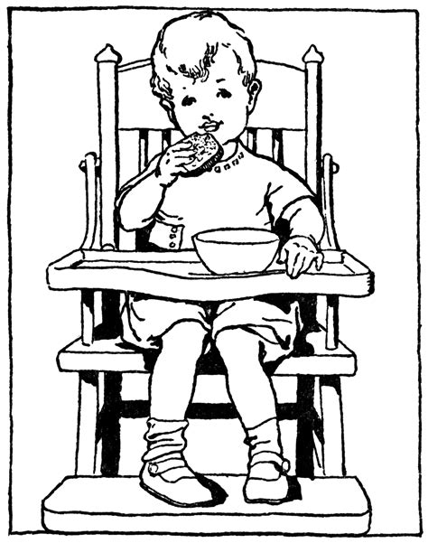 Also, find more png clipart about furniture clipart,tea clipart,baby shower clip art. Toddler Eating in High Chair | ClipArt ETC