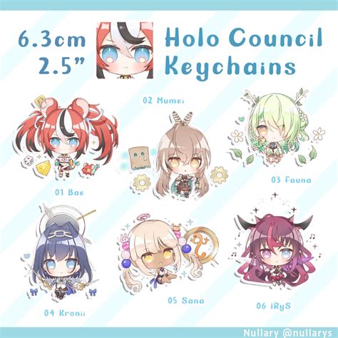 Hololive Council And Hope Vtuber Keychains Etsy Canada