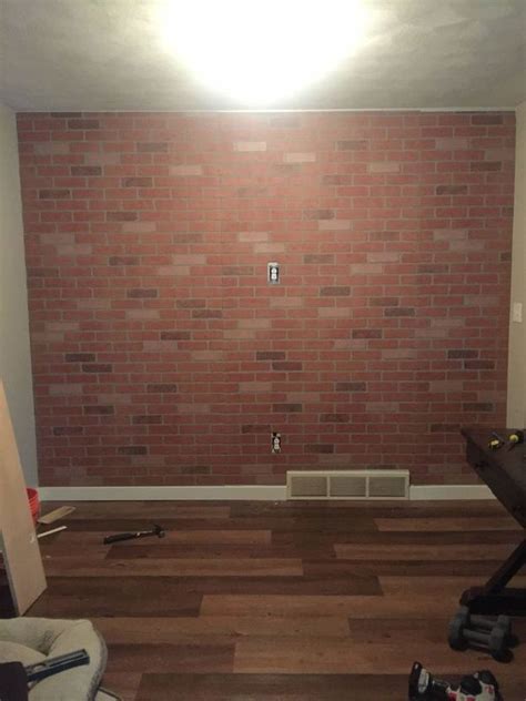 How To Make A Diy Faux Brick Accent Wall Tutorial With Whitewash