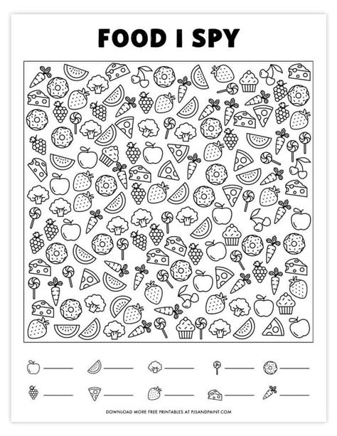 I Spy Printable Worksheets Studying Worksheets