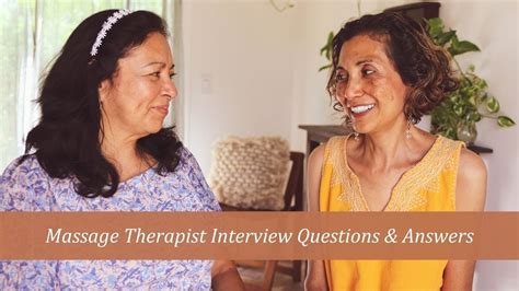 Massage Therapist Interview Questions And Answers 2020 Youtube
