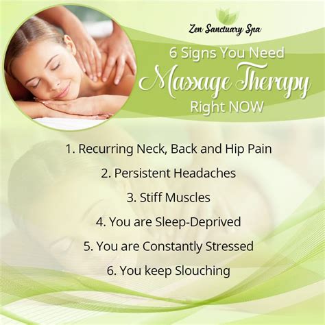 How Do You Know When You Need A Massage Check This Out We Have Here The List Of Signs That You