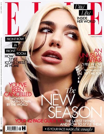 Elle Magazine Aug 2020 Back Issue