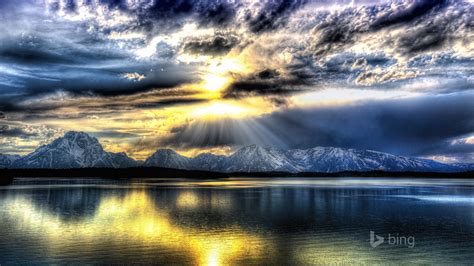 Soleil à Travers Les Nuages Bing Fond Décran Aperçu