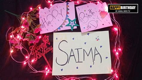 Happy Birthday Saima Hbd Saima Best Birthday Status Youtube