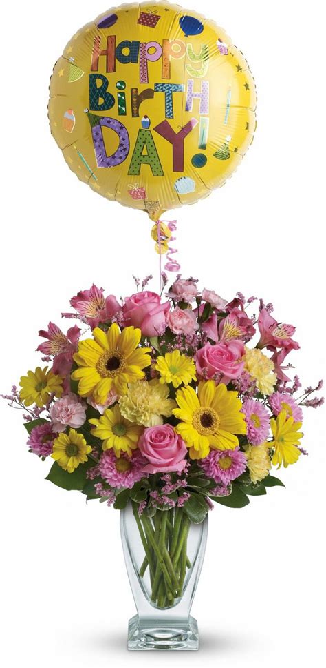 You'll find beautiful birthday flowers, delicious birthday cakes, and adorable teddy bears among our selection of gifts for her. Teleflora's Dazzling Day Bouquet | Birthday flower ...