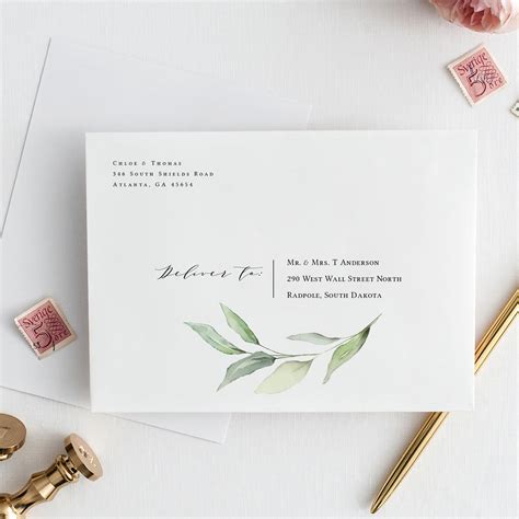 Wedding Envelope Address Template