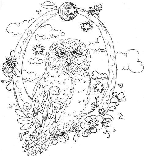 Pics For Coloring Pages For Adults Difficult Owls Coloring Pages