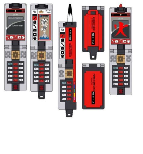 Papercraft Power Rangers Samuraizer Morpher Graphics Power Rangers