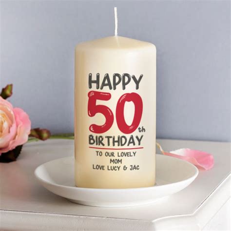 Check out our 50th birthday gift selection for the very best in unique or custom, handmade pieces from our shops. Personalised 50th Birthday Candle Red | The Gift Experience