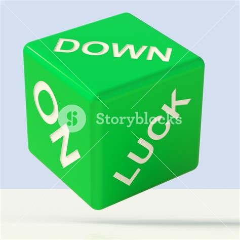 Down On Luck Dice Meaning Failure And Losing Royalty Free Stock Image