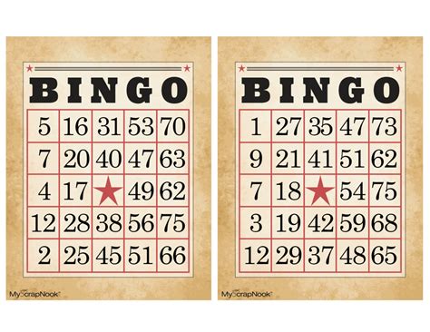 Classic Bingo Cards