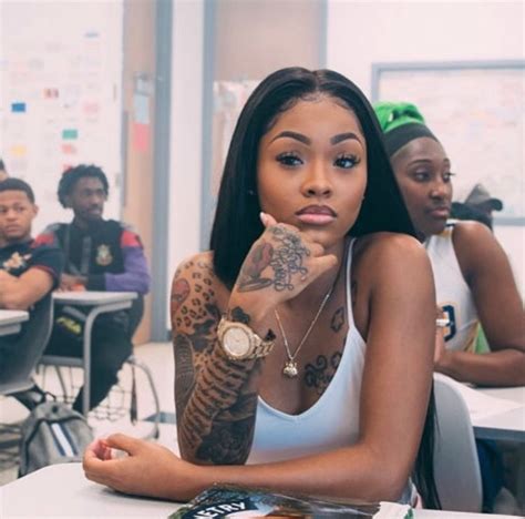 afro black girls with tattoos brown skin girls melanin beauty casual look inked girls