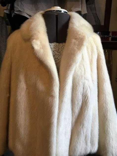 Genuine White Mink Jacket Vintage Ebay Fur Coat Mink Fur Coat Fur