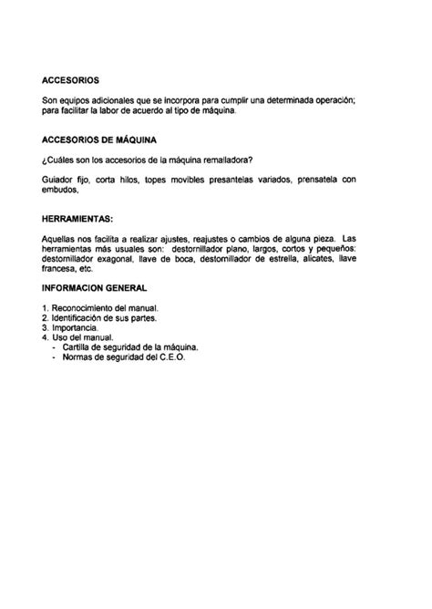 Manual De Operatividad De Maquinas Pdf