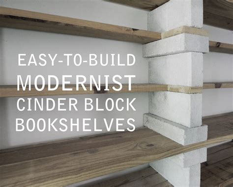 Easy-to-Build Modernist Cinder Block Bookshelves... That Actually Look