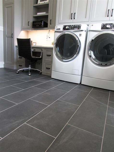 Gorgeous Laundry Room Slate Tile Floor Tile Installation Tile Design