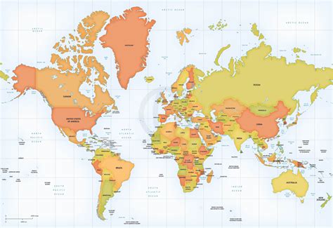 Maps Of The World In World Map Mercator Projection Pr