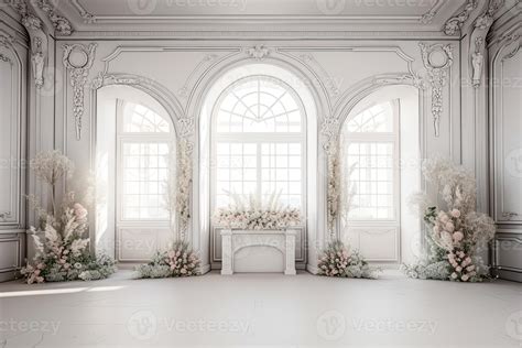 Wedding Backdrop Aesthetic Flower Decoration Indoor Studio Background