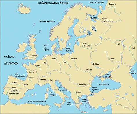 Mapa De Europa Rios