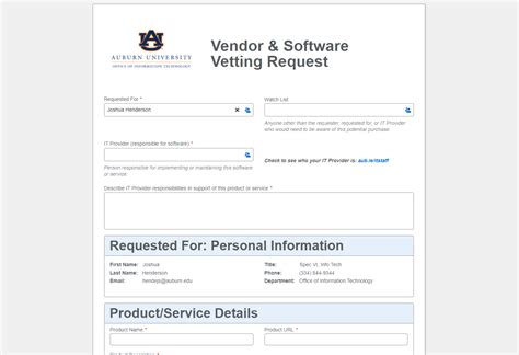 Information Technology Vendor Vetting Process Overview Service Portal