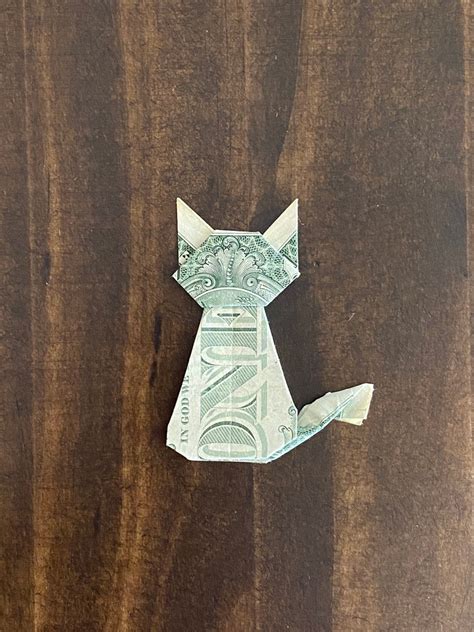 Money Origami Dollar Bill Cat Etsy