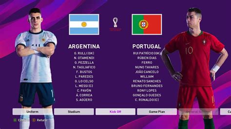 Pes 2020 Fifa World Cup Qatar 2022 Argentina Vs Portugal Round 16