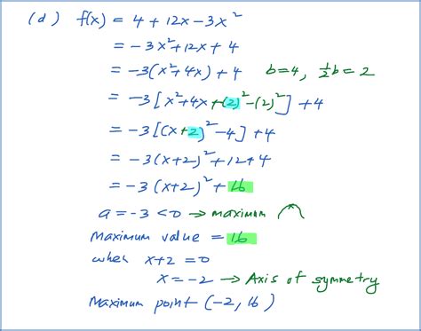 Minimum value of parabola : Example 1 : Finding the Maximum and Minimum points of ...