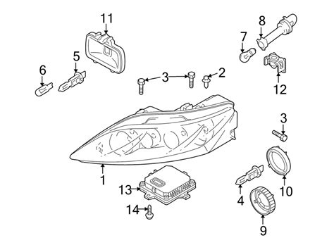 Airbag module immobiliser keyless entry control unit automatic headlight levelling instrument cluster information display parking sensor rear compartment monitor control unit body control unit (bcm). GP9A51041D - Mazda Headlight (Left). MazdaSpeed6; Left ...