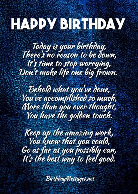 Inspirational Birthday Poems Uplifting Poems For Birthdays Happy