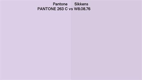 Pantone 263 C Vs Sikkens W80876 Side By Side Comparison