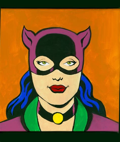 Catwoman Painting In Greg Moutafiss Greg Moutafis Paintings Pop