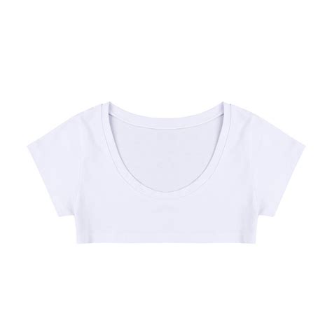 Sexy Women S No Bra Club Cotton Short Sleeve Crop Top T Shirt Summer Tee Blouse Ebay