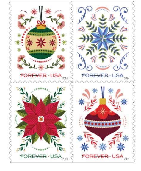 Us Postal Service Reveals Holiday Joy Stamps For 2024