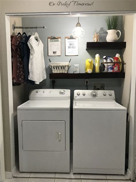 Get them well arranged on the walls to make the narrow room more comfortable. Laundry closet makeover.. | Laundry closet makeover ...