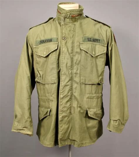 Vtg 1970s Post Vietnam War Us Army M65 Field Jacket W Patches Sz S
