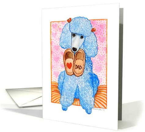 Fathers Day Standard Poodle Dog Love Dad Card 822412