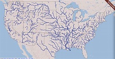 map of US lakes rivers mountains | Usa River Map Major US Rivers ...