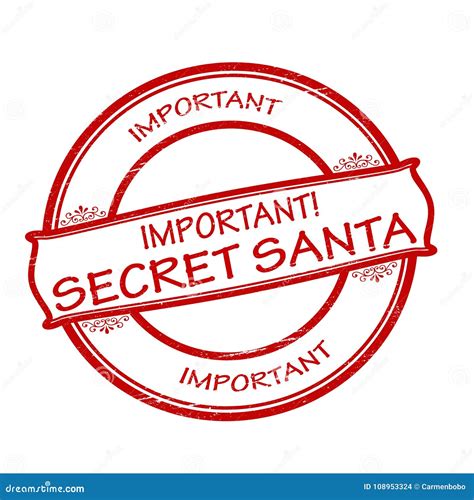 Secret Santa Stock Illustration Illustration Of Sign 108953324