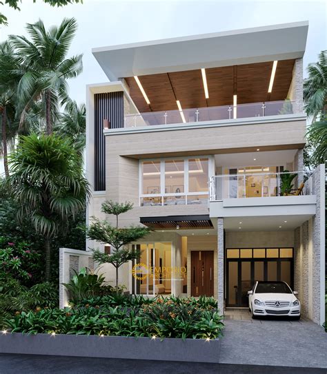 Desain Rumah Modern 3 Lantai Bapak Eddy Di Jakarta Utara