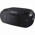 Sony CFDS50BLK Portable CD and Cassette Boombox w/ FM/AM Radio - Black