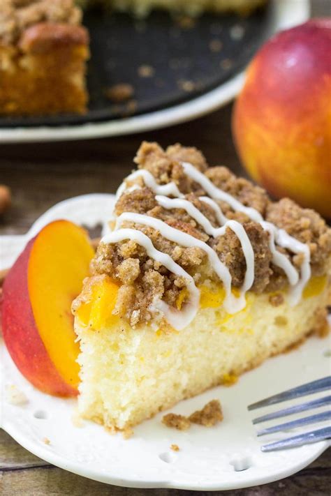 Peach Coffee Cake With Streusel Topping Oh Sweet Basil Recipe