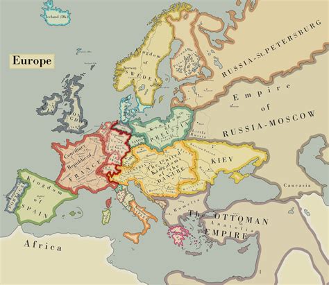Time For Maps Steamopera Europe 1895 × 1645 Map Fantasy Map