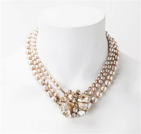 Miriam Haskell Classic Baroque Pearl Necklace For Sale At 1stDibs