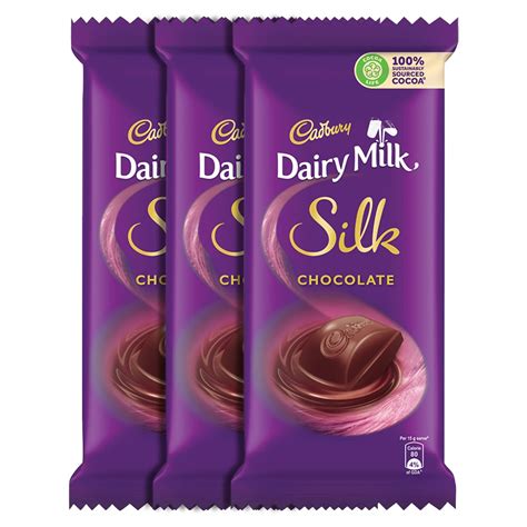 Cadbury Dairy Milk Silk Chocolate Bar 150g Pack Of 3