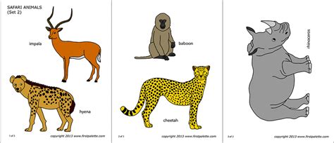 Get crafts coloring pages lessons and more. Safari or African Savanna Animals | Free Printable ...