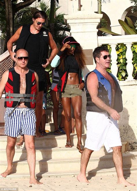 simon cowell and a bikini clad lauren silverman jet ski bikini clad bikinis fashion