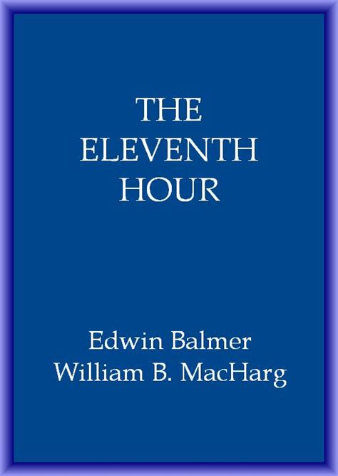 The eleventh hour runs to 537 pages, it is partly autobiographical, giving an account of the author's origins, early political awakening and subsequent life's work. The Eleventh Hour
