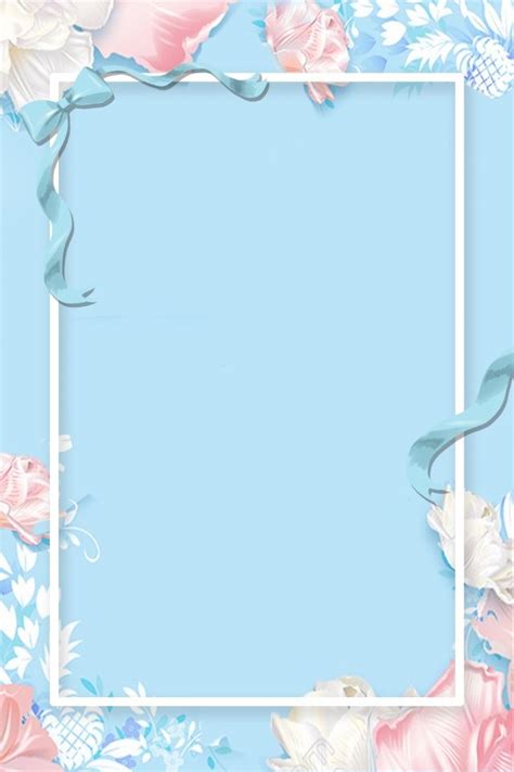 Background Biru Bunga